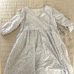 Tradlands Nico Faux Wrap Dress in Grey Floral.